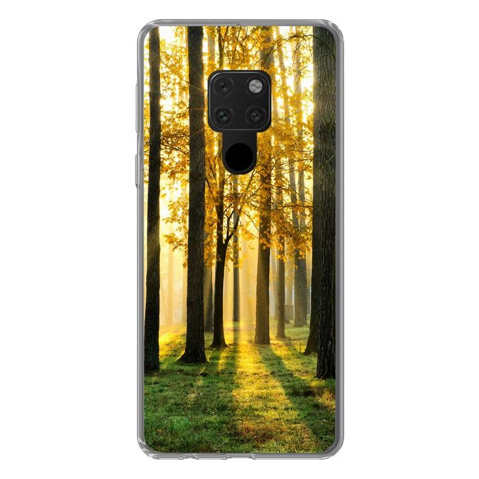 MuchoWow Handyhülle Wald - Sonne - Bäume - Gras - Landschaft - Natur Phone Case Handyhülle Huawei Mate 20 Silikon Schutzhülle