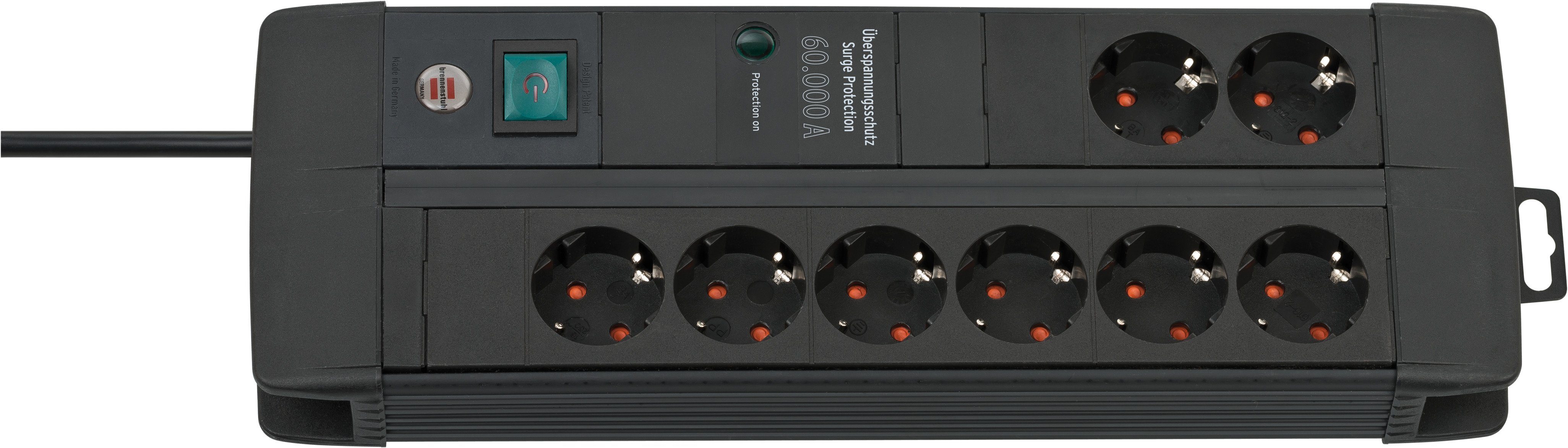 Überspannungsschutz Steckdosenleiste 3 Brennenstuhl Schalter m), mit 8-fach Premium-Line (Kabellänge und