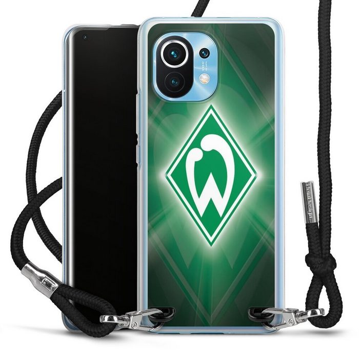 DeinDesign Handyhülle SV Werder Bremen Offizielles Lizenzprodukt Wappen Werder Bremen Laser Xiaomi Mi 11 Handykette Hülle mit Band Case zum Umhängen
