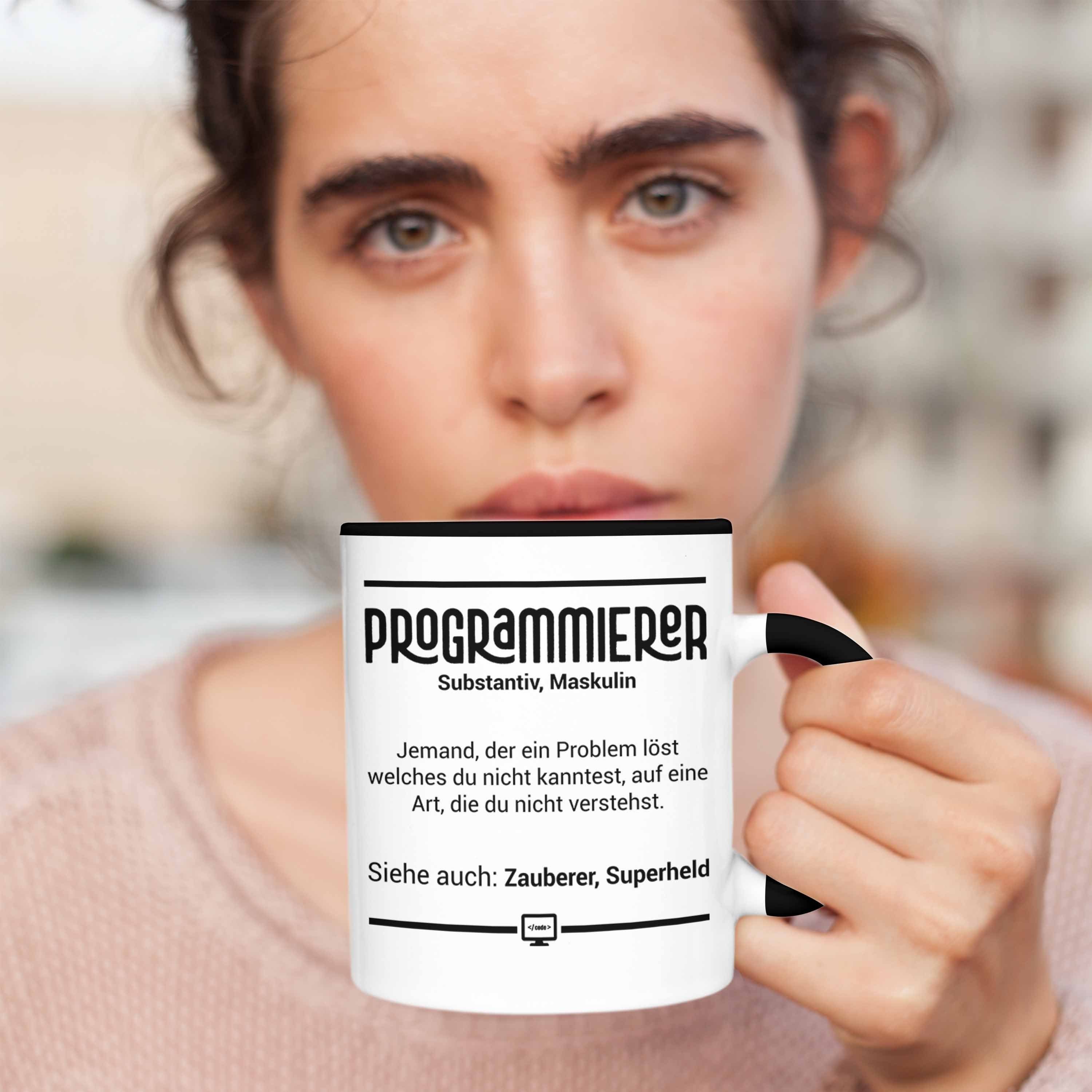 Nerds Coder Tasse Tasse Geschenk Schwarz Trendation für Programmierer Softwareentwickler Gesch