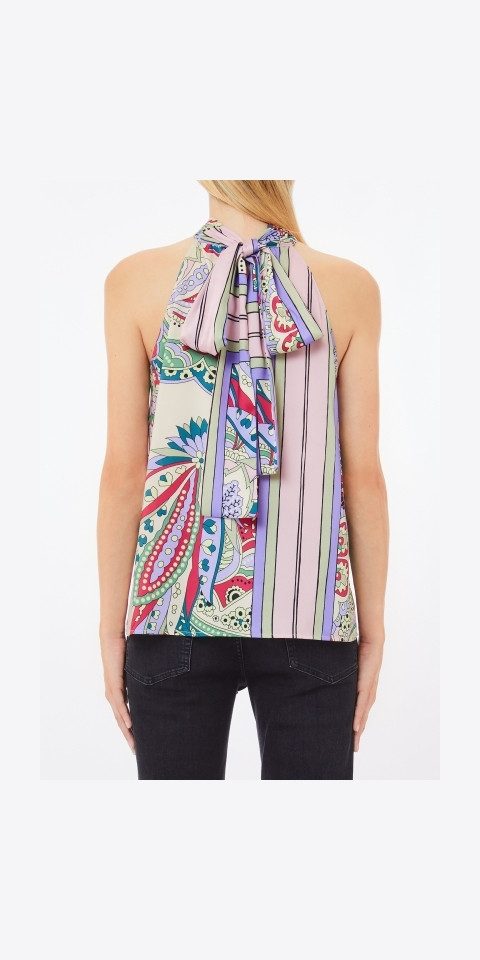 Liu Jo Neckholdertop - Top aus bedrucktem Satin