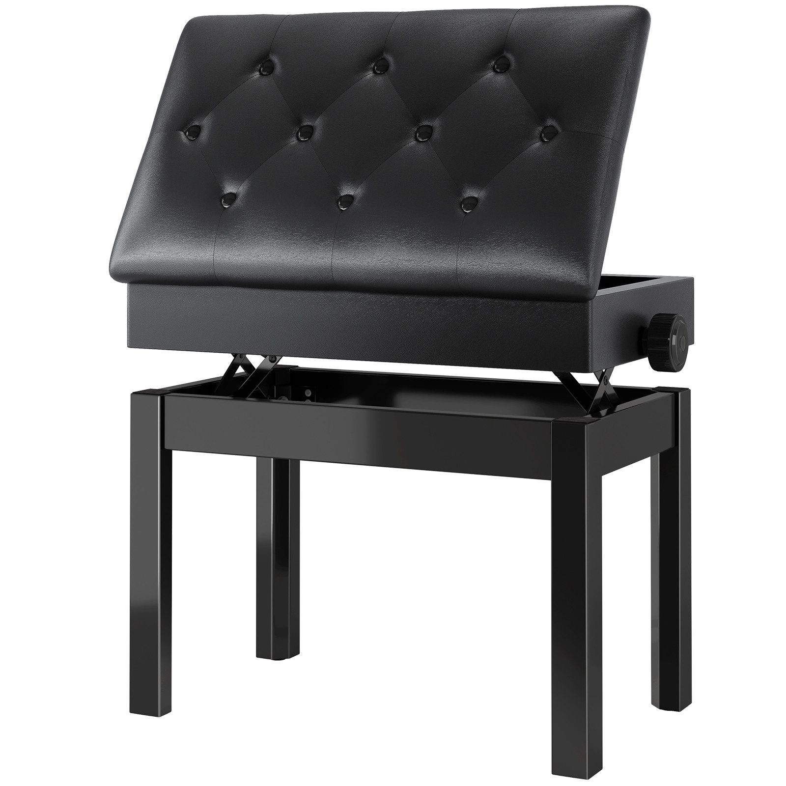 Klavierbank Klavierhocker Höhenverstellbar 48-58CM