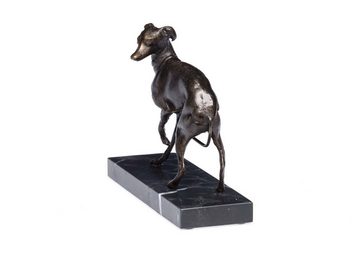 Aubaho Dekofigur Windhund Jagdhund Skulptur Figur Jagd Bronzeoptik whippet greyhound sc