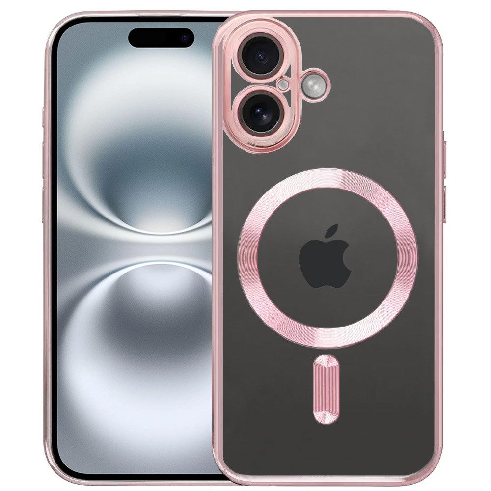 FITSU Handyhülle Case für iPhone 16 Plus Hülle MagSafe kompatibel mit Kameraschutz 6,7 Zoll, Durchsichtige Hülle für iPhone 16 Plus Schutzhülle mit farbigen Rahmen