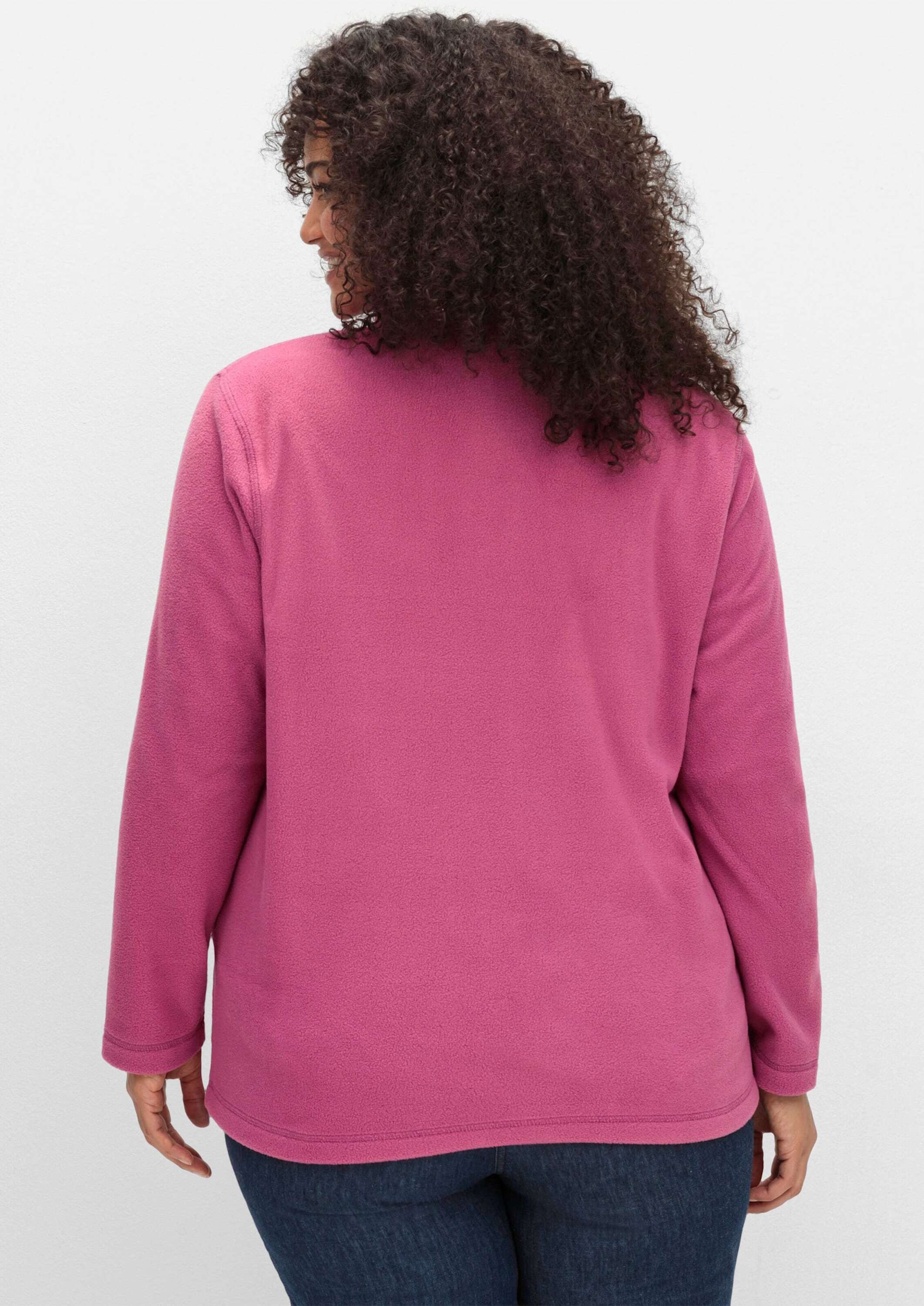 Sieh an! Fleecejacke Fleece-Jacke Langarm