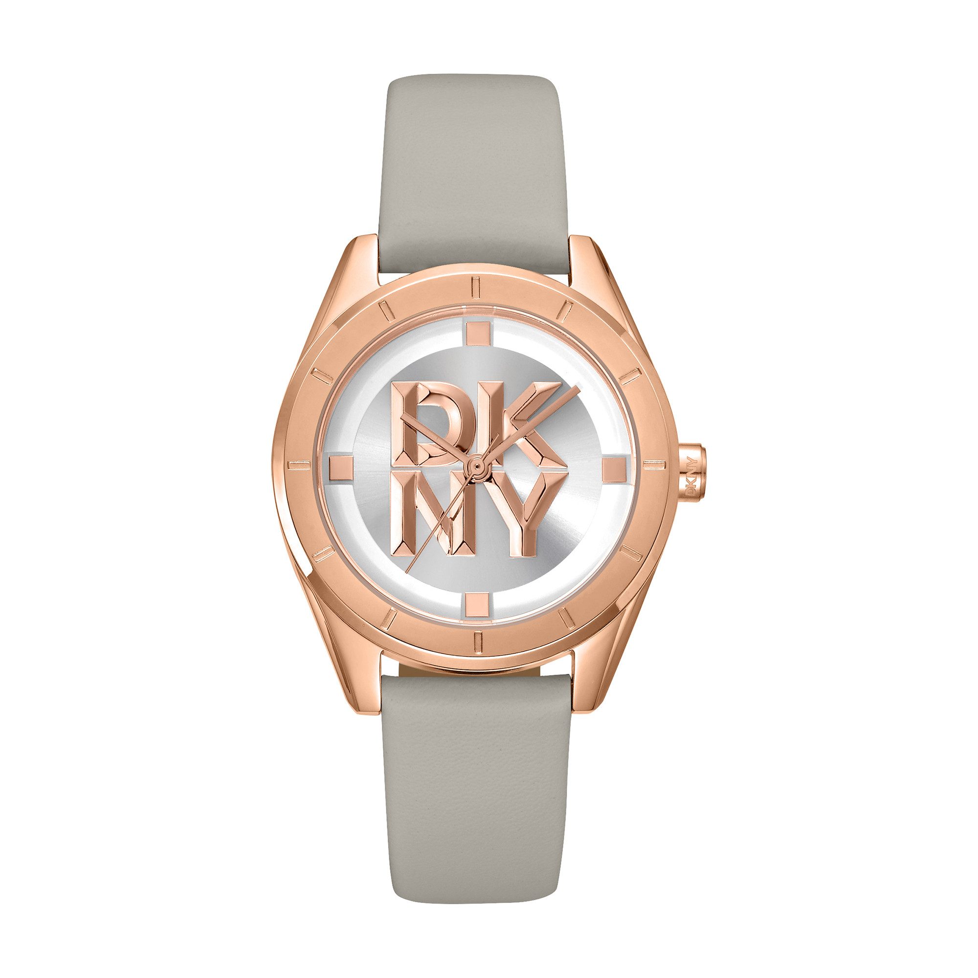 DKNY Quarzuhr Chambers Midi DK1L016L0035, Armbanduhr, Damenuhr, Lederarmband, analog