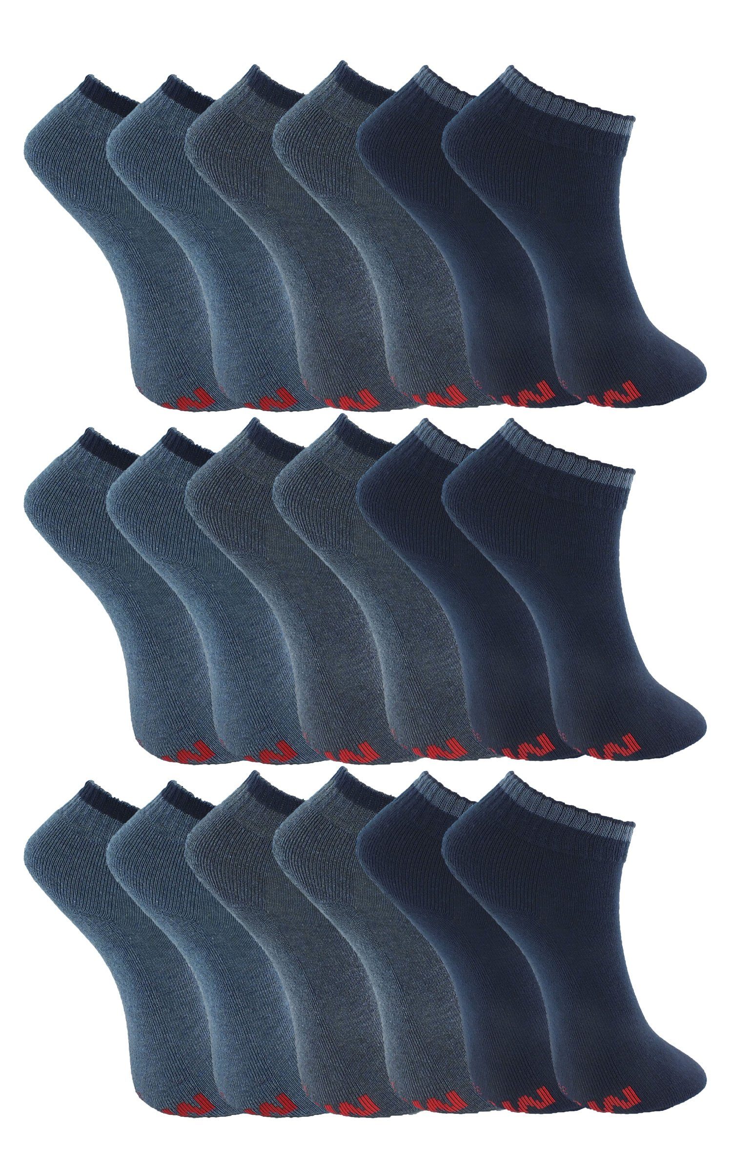 Kurzsocken verschiedene MUSTANG jeans Farben (9-Paar)