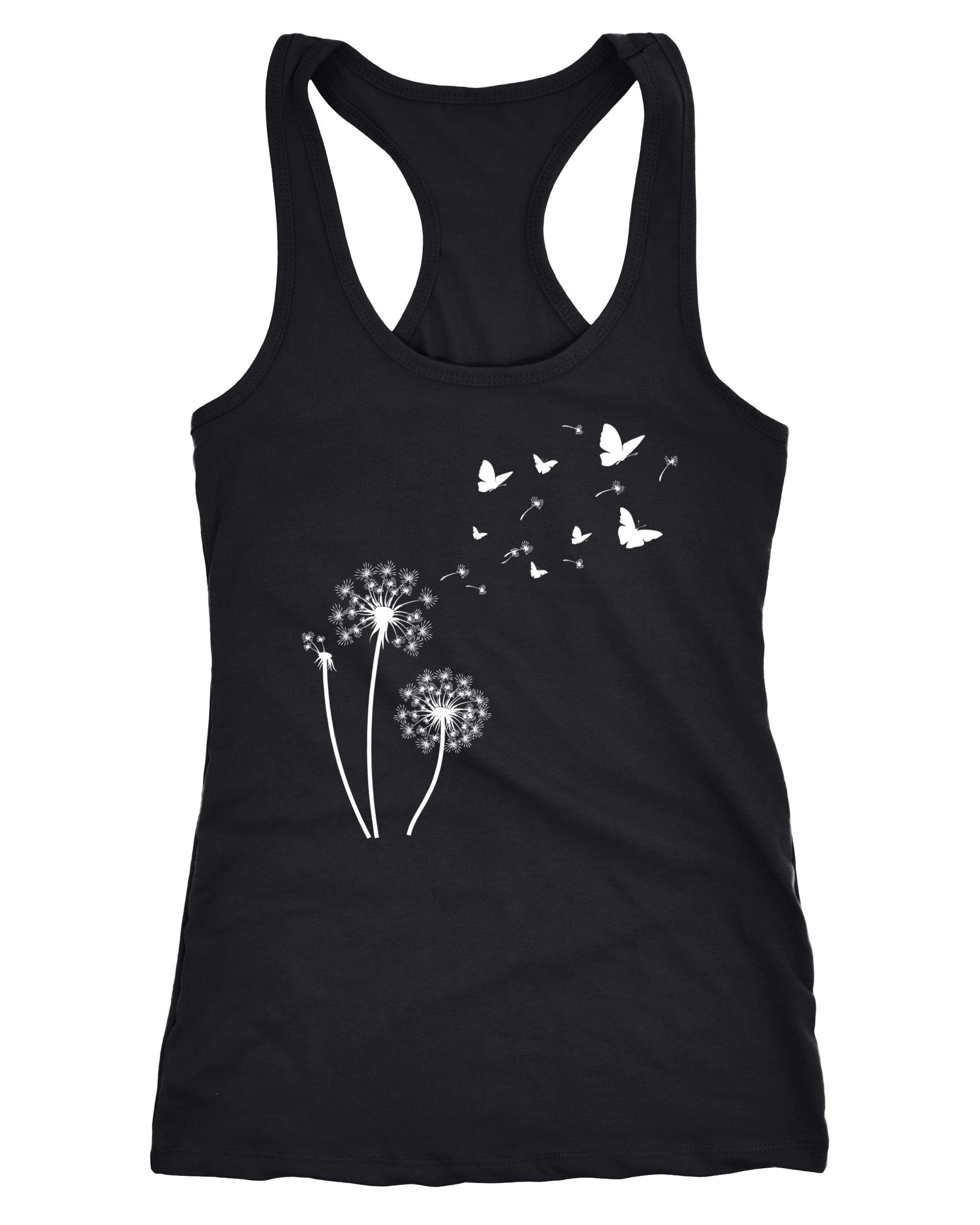 Neverless Tanktop Damen Tank-Top Pusteblume Schmetterlinge günstig online kaufen