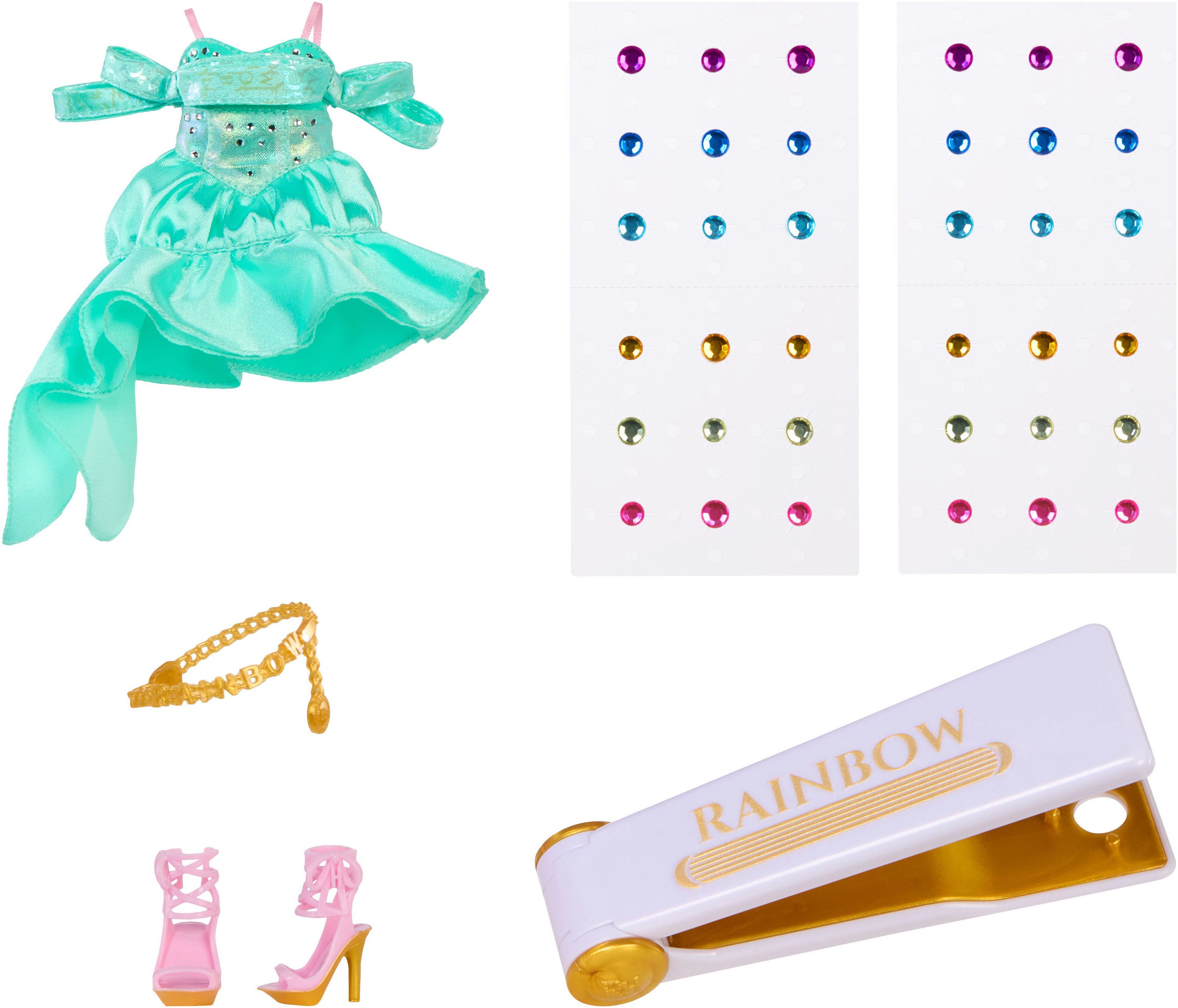 Rainbow High Anziehpuppe Rainbow High Be Dazzling Fashion Dolls- Celine Turquoise – Bild 4 von 5