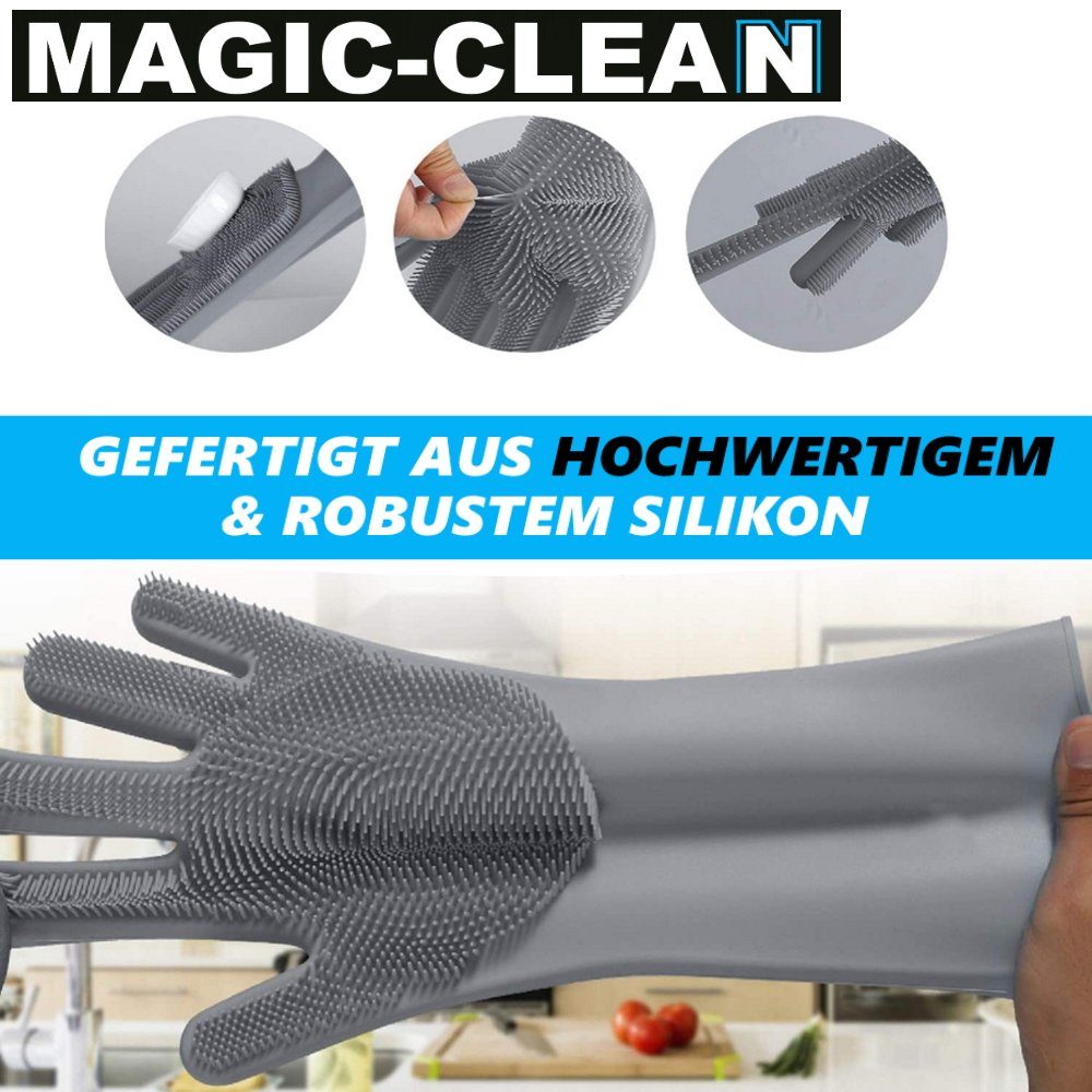 Silikon Hitzeschutzhandschuhe Reinigungshandschuhe Geschirrspülhandschuhe Handschuhe Magische MAVURA Geschirrspülen Gummi MAGIC-CLEAN