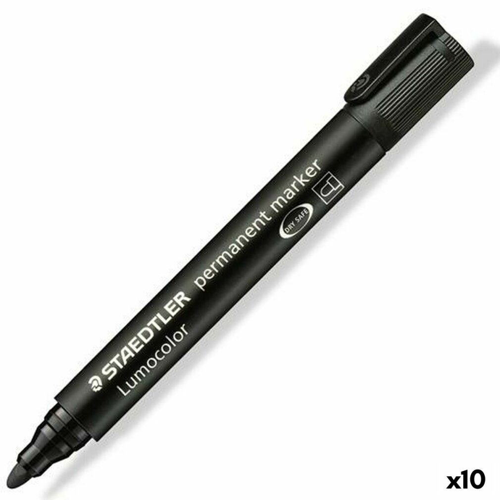 Marker 10 Lumocolor Permanentmarker schwarz 2,0 mm