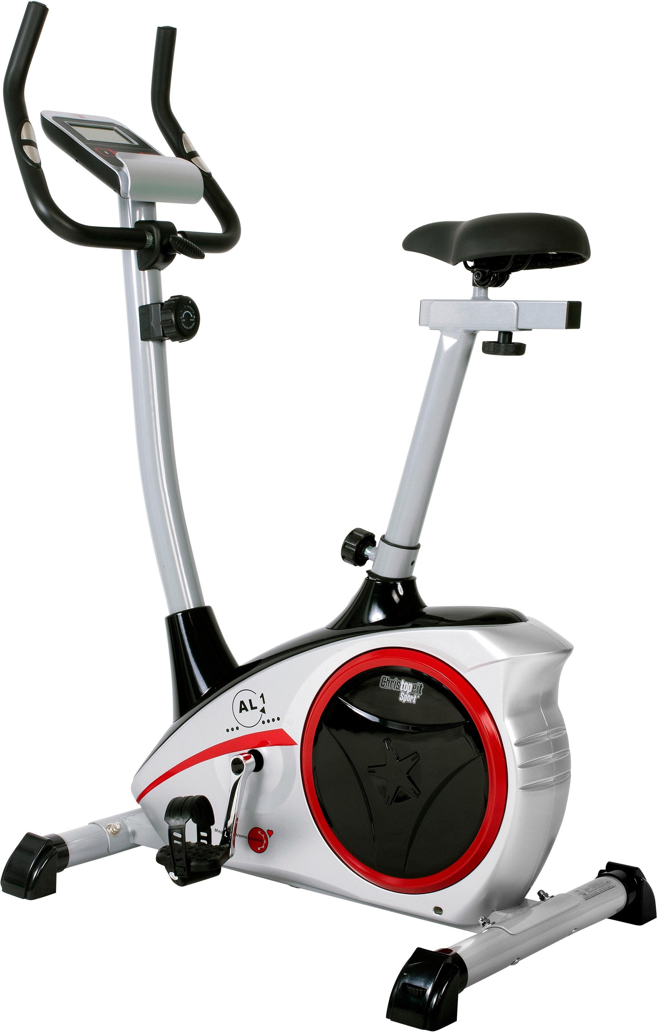 Christopeit Sport® Heimtrainer AL 1 (mit Tablet-Halterung), 150 kg max. Benutzergewicht, Fahrrad, 8 Widerstandsstufen