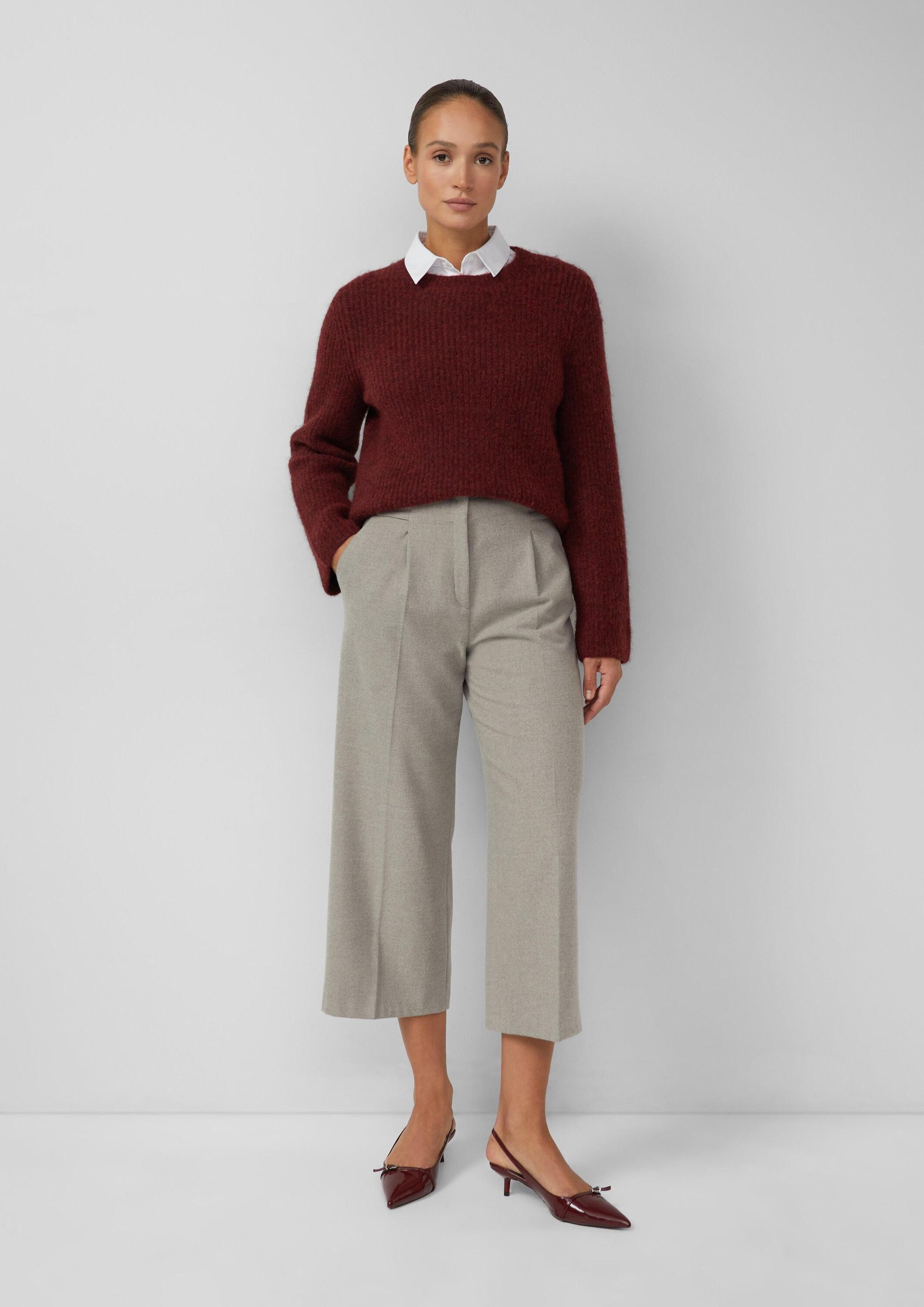 s.Oliver Culotte Hose High Rise Culotte aus Flanell mit klassischer Bundfal günstig online kaufen