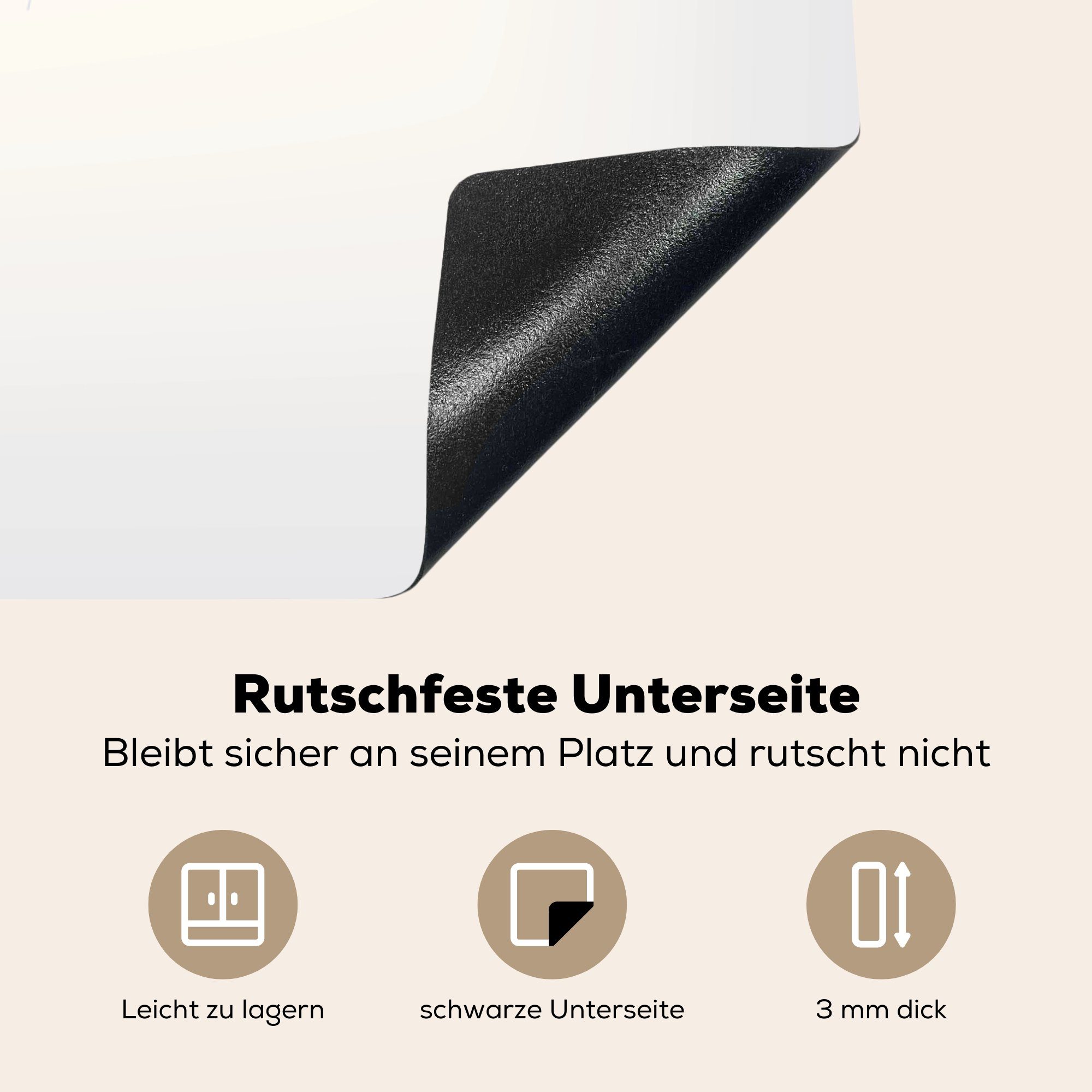 Herdblende-/Abdeckplatte (1 Ceranfeldabdeckung, cm, 78x78 tlg), eines für Eine küche MuchoWow Vinyl, blauen Illustration Schmetterlings, Arbeitsplatte