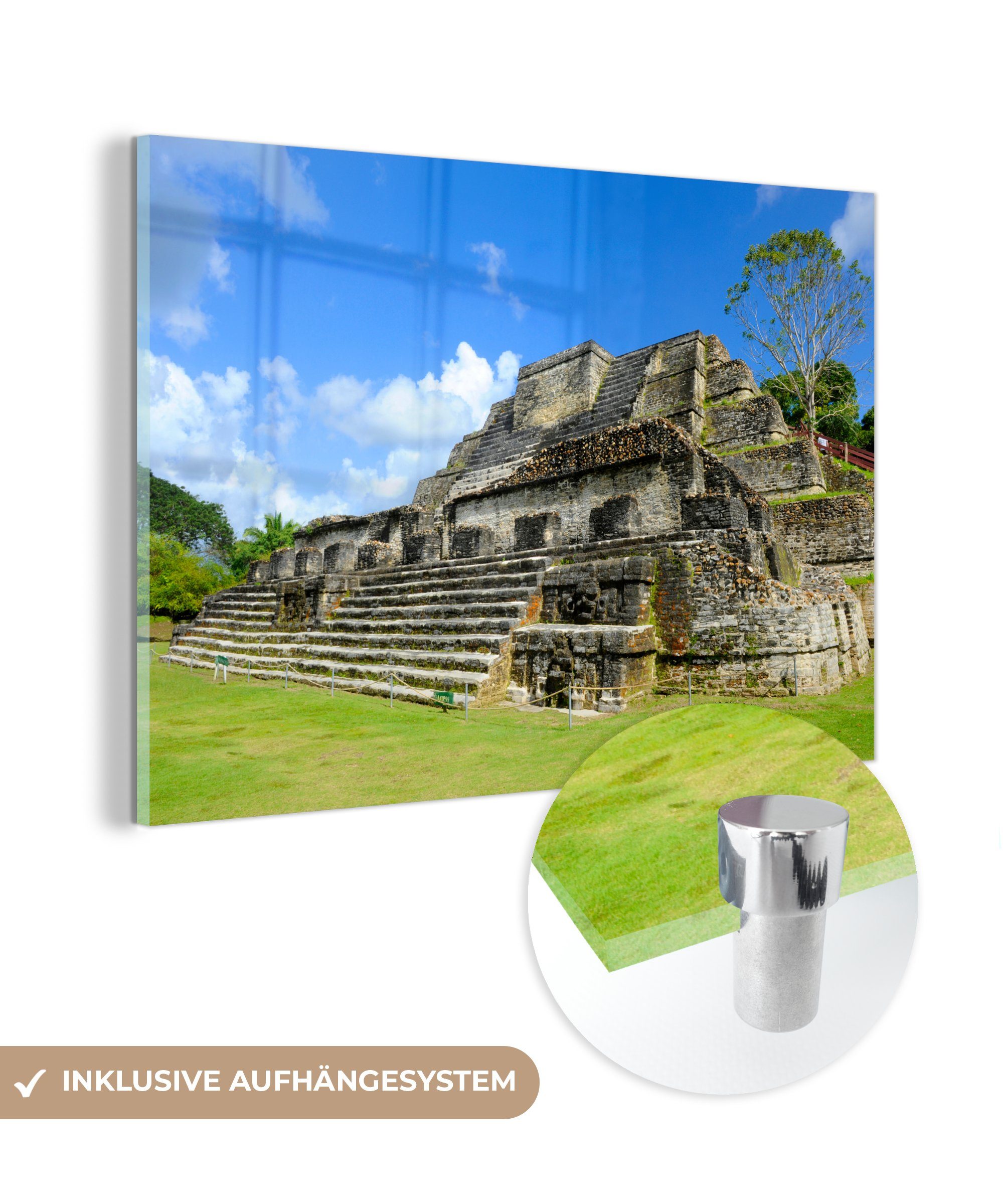 MuchoWow St), Altun Acrylglasbild Wohnzimmer & Acrylglasbilder (1 Ha Maya-Tempel, Schlafzimmer