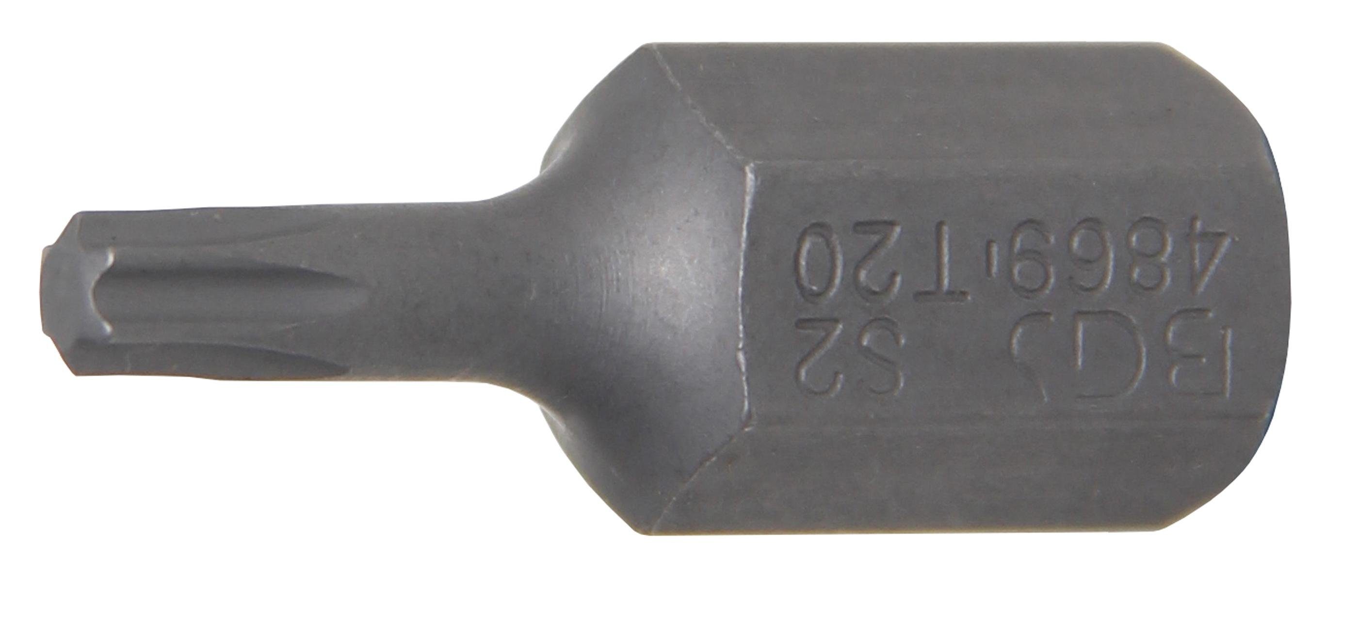 BGS technic Bit-Schraubendreher Bit, Antrieb Außensechskant 10 mm (3/8), T-Profil (für Torx) T20