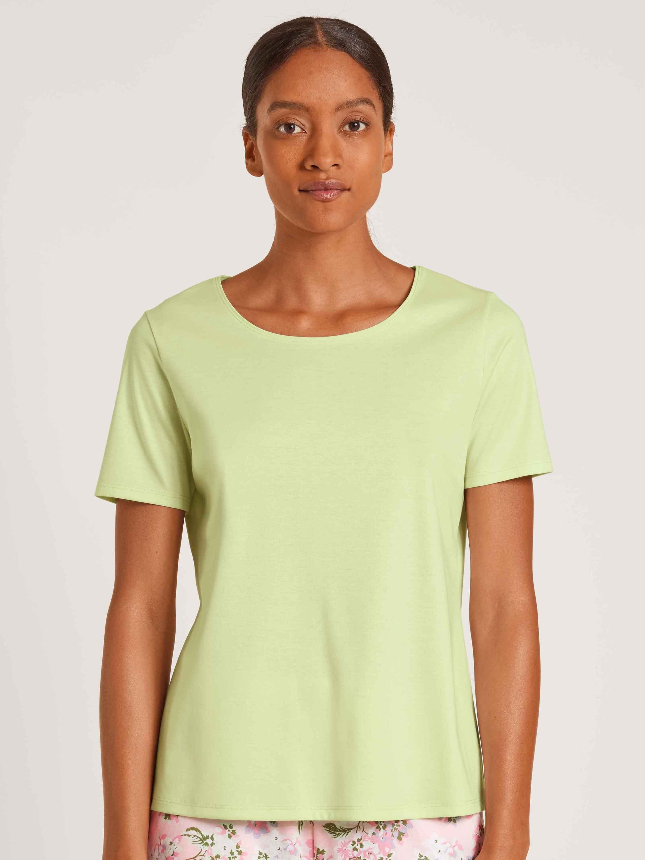 CALIDA Kurzarmshirt Kurzarm-Shirt light (1-tlg) pistache