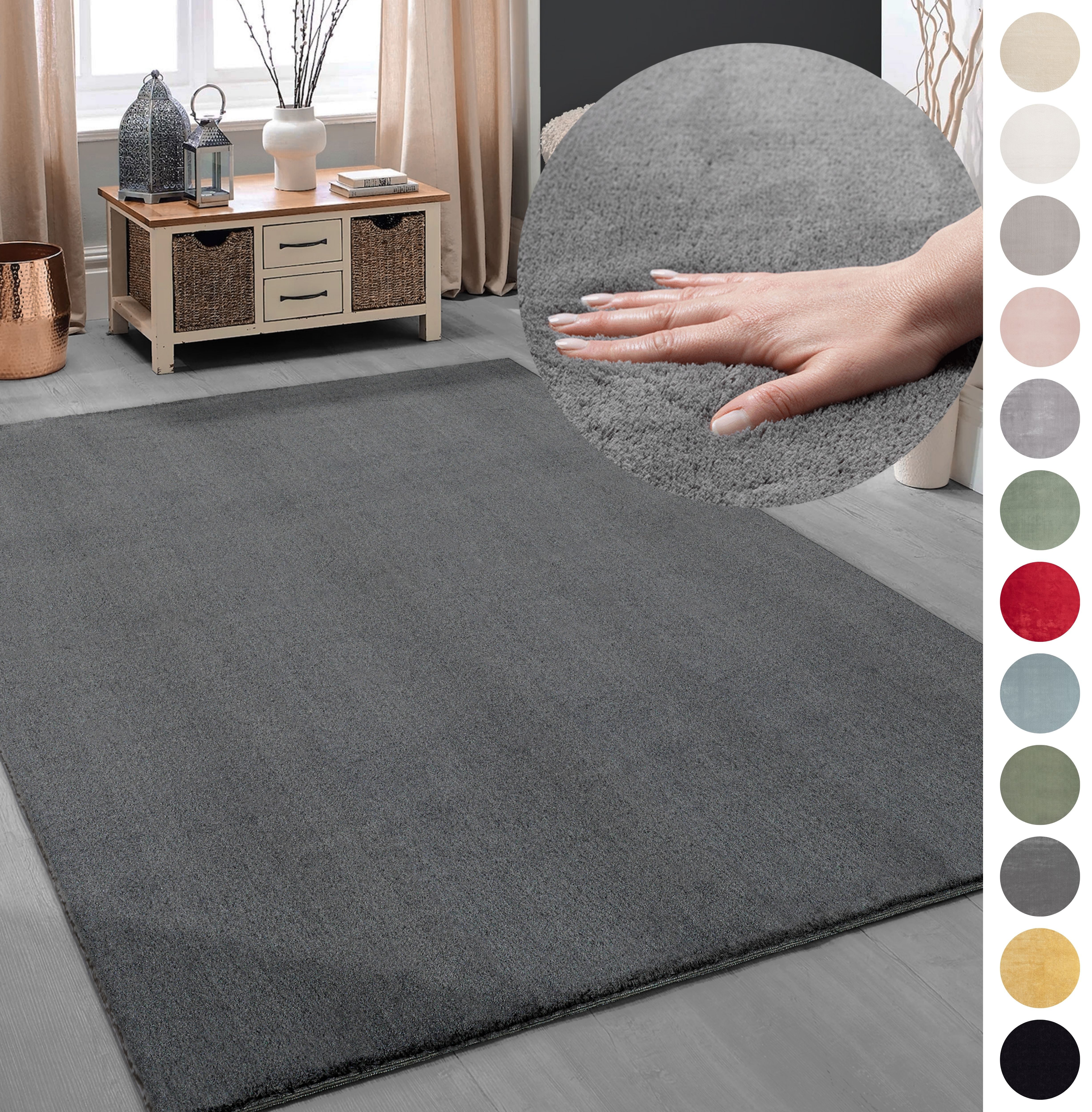 Teppich Arabell, Kunstfellteppich, Felloptik, waschbar