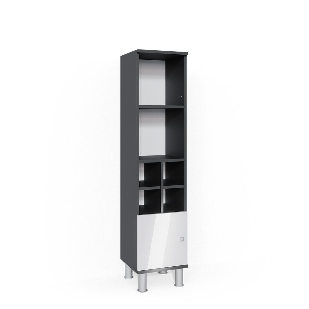 Vicco Midischrank Fynn, Weiß Hochglanz/Anthrazit, 30 günstig online kaufen