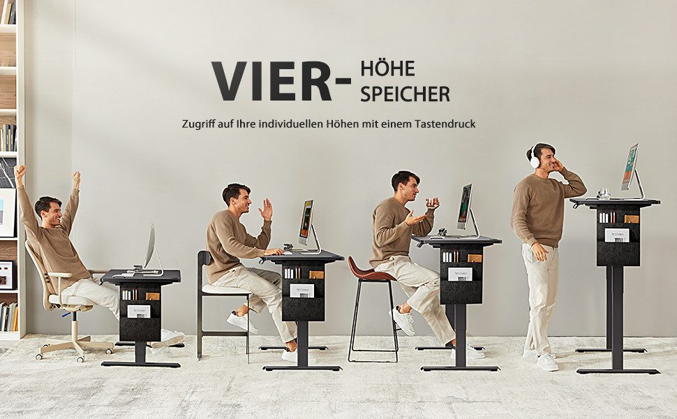 Vivitar Schreibtisch Elektrischer Höhenverstellbarer Schreibtisch mit Stora günstig online kaufen