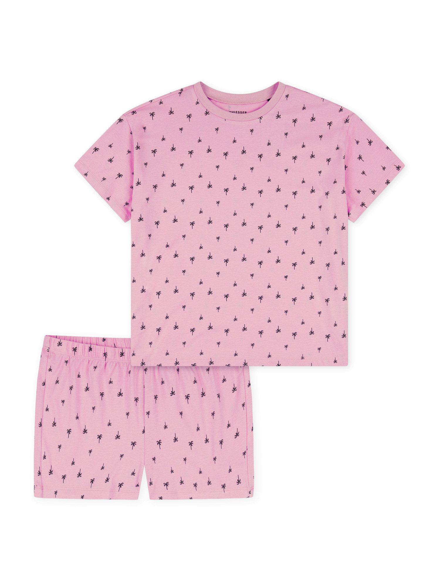 Schiesser Pyjama Nightwear (2 tlg) leichter Schlafanzug Kurz