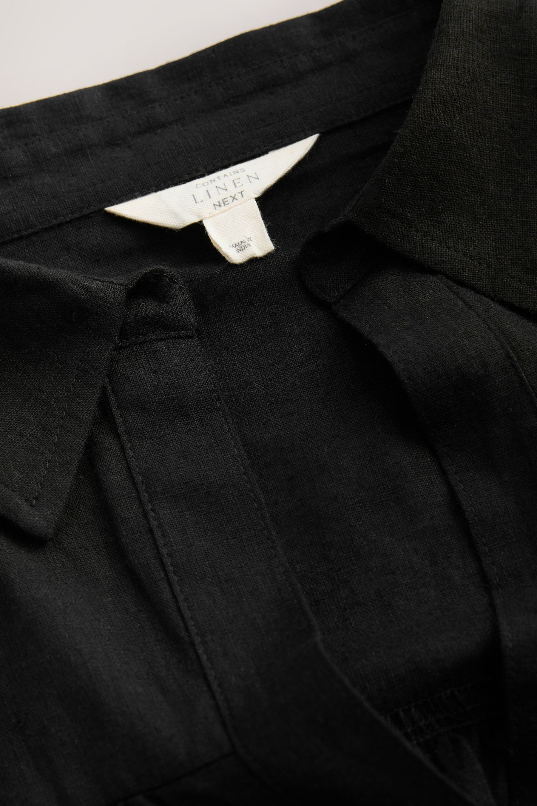 Next Strandkleid Cover-up-Kaftan mit geraffter Taille und Leinen (1-tlg)
