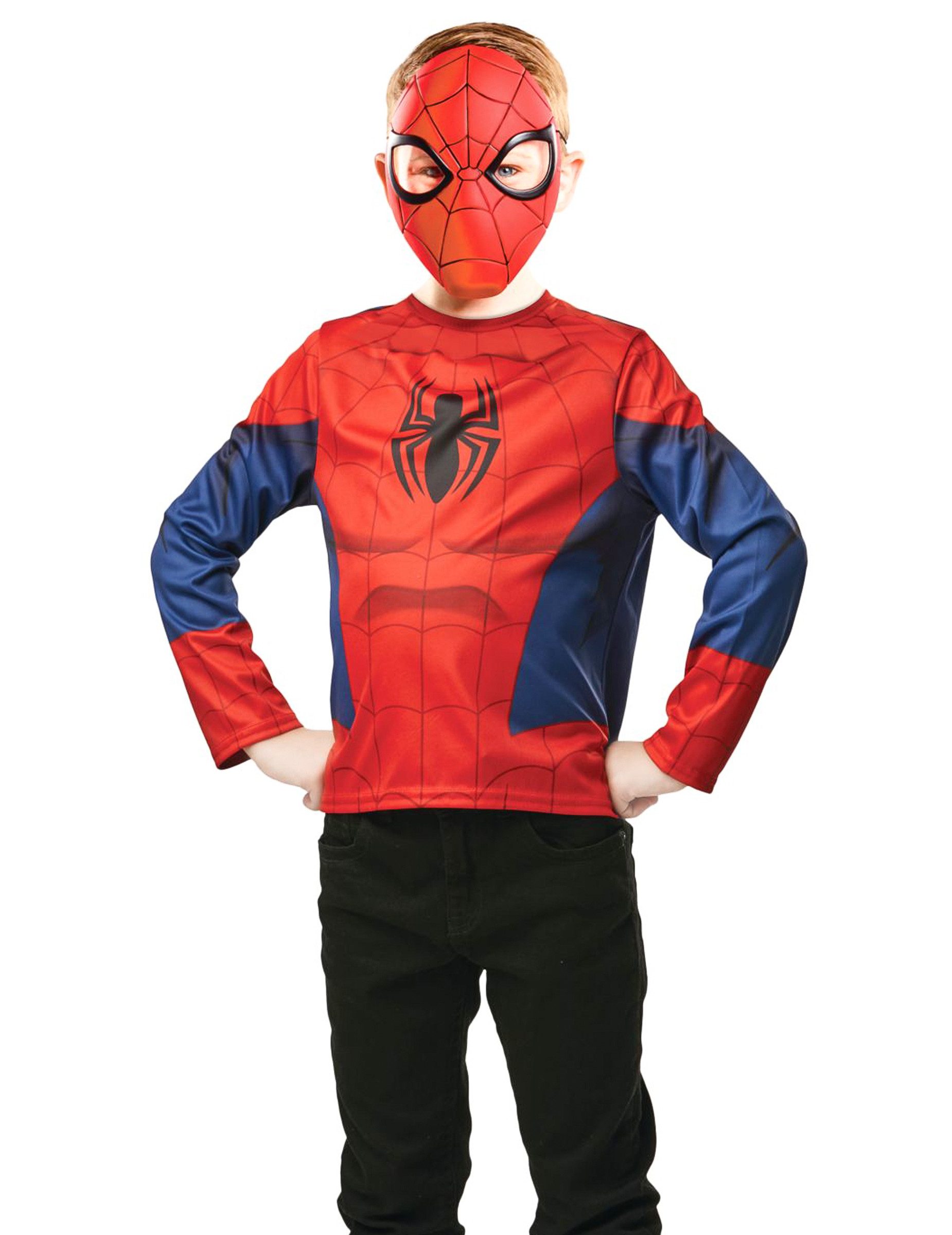 Kostüm Spiderman Set Top und Maske für Kinder