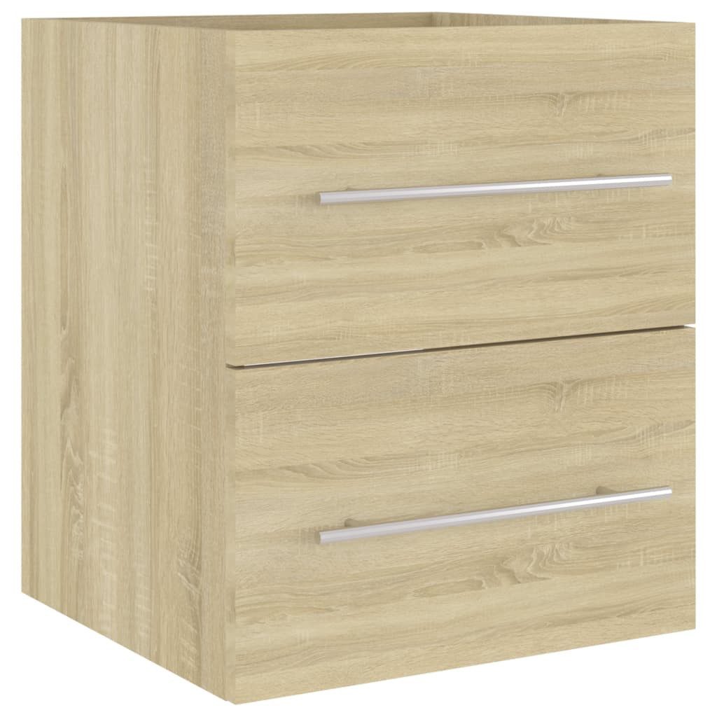 vidaXL Badezimmer-Set Waschbeckenunterschrank Sonoma-Eiche 41x38,5x48cm Hol günstig online kaufen