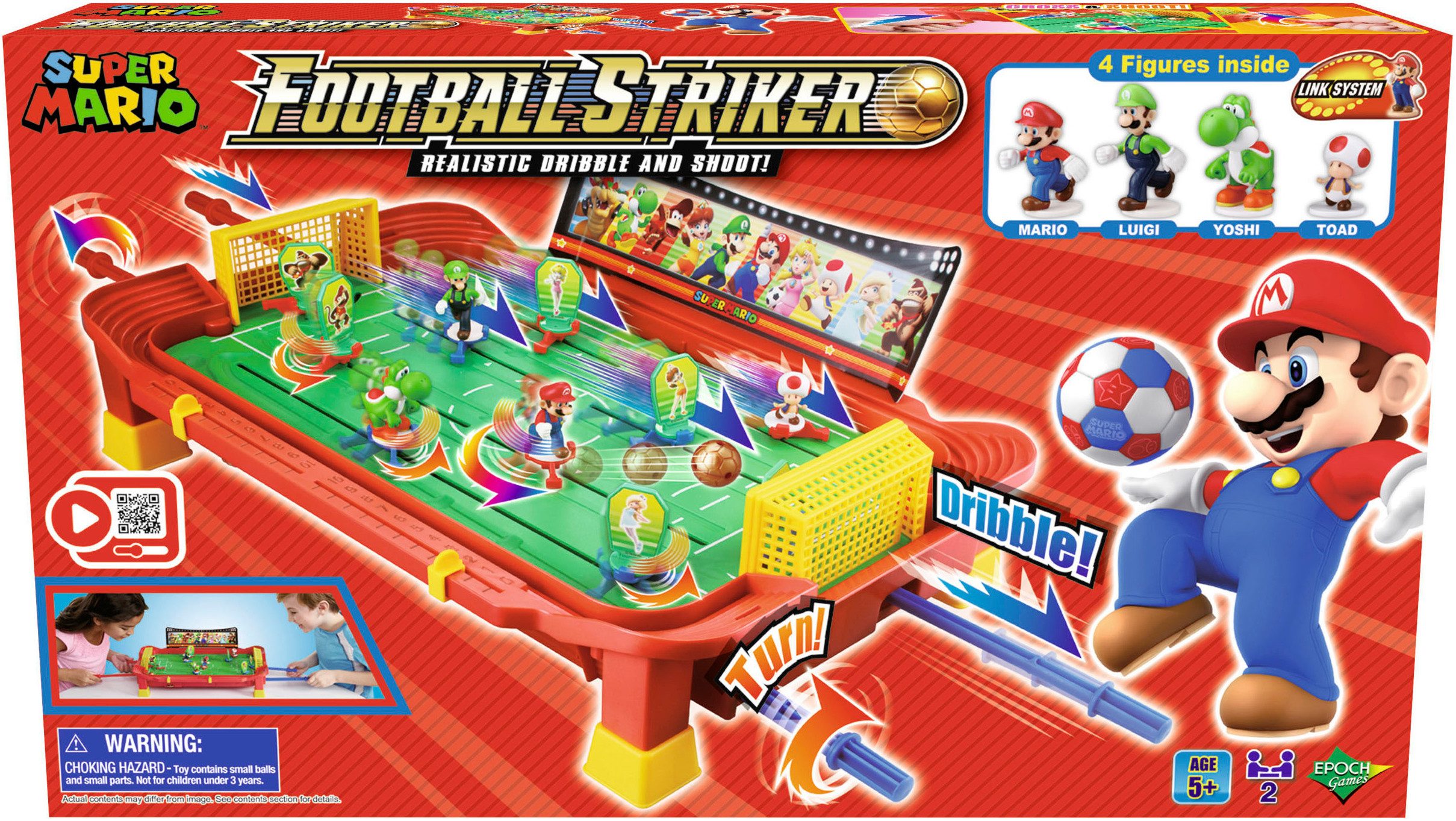 EPOCH Games Spiel Super Mario™ Football Striker, Familienspiel
