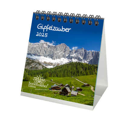 Seelenzauber Tischkalender Gipfelzauber Kalender für 2025 Format 10cm x 10cm Berge und Gipfel