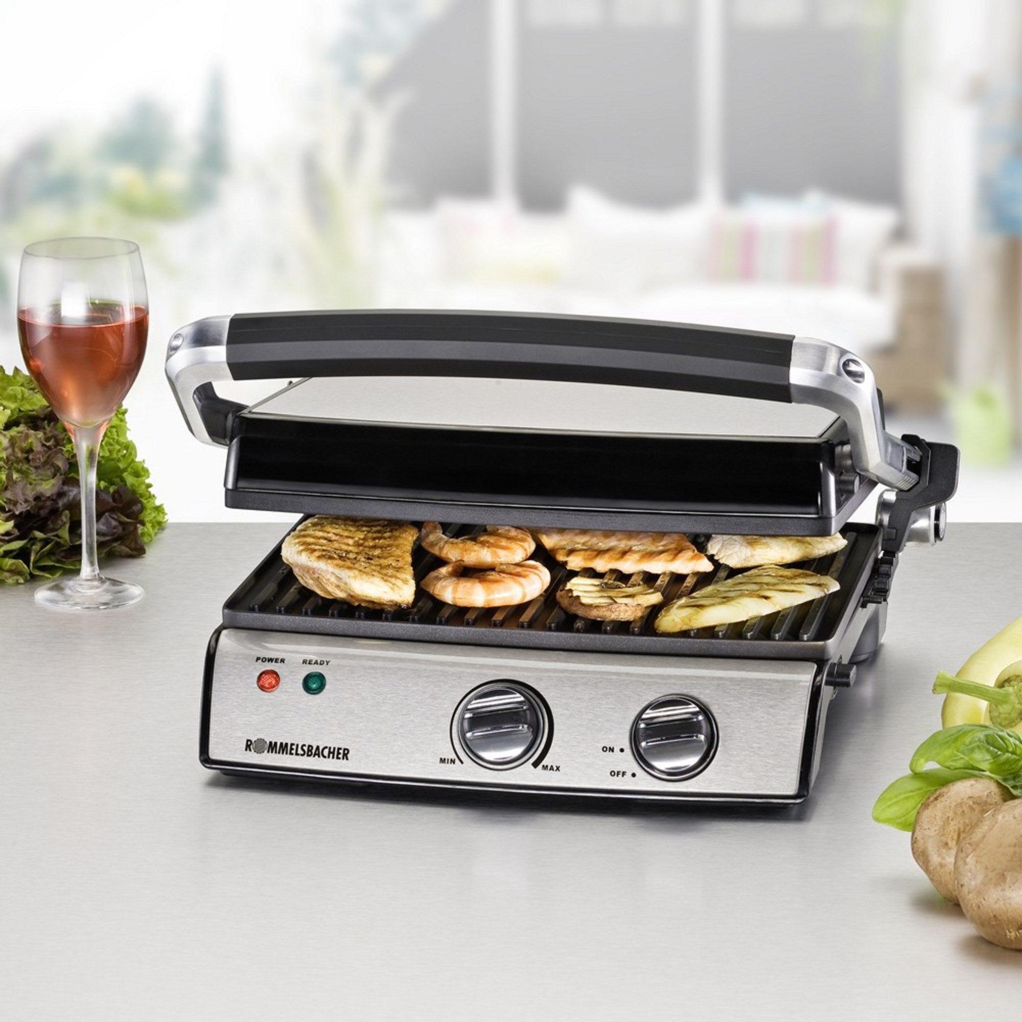 Rommelsbacher Elektrogrill Rommelsbacher Kontaktgrill KG 2020, (2.000 Watt)