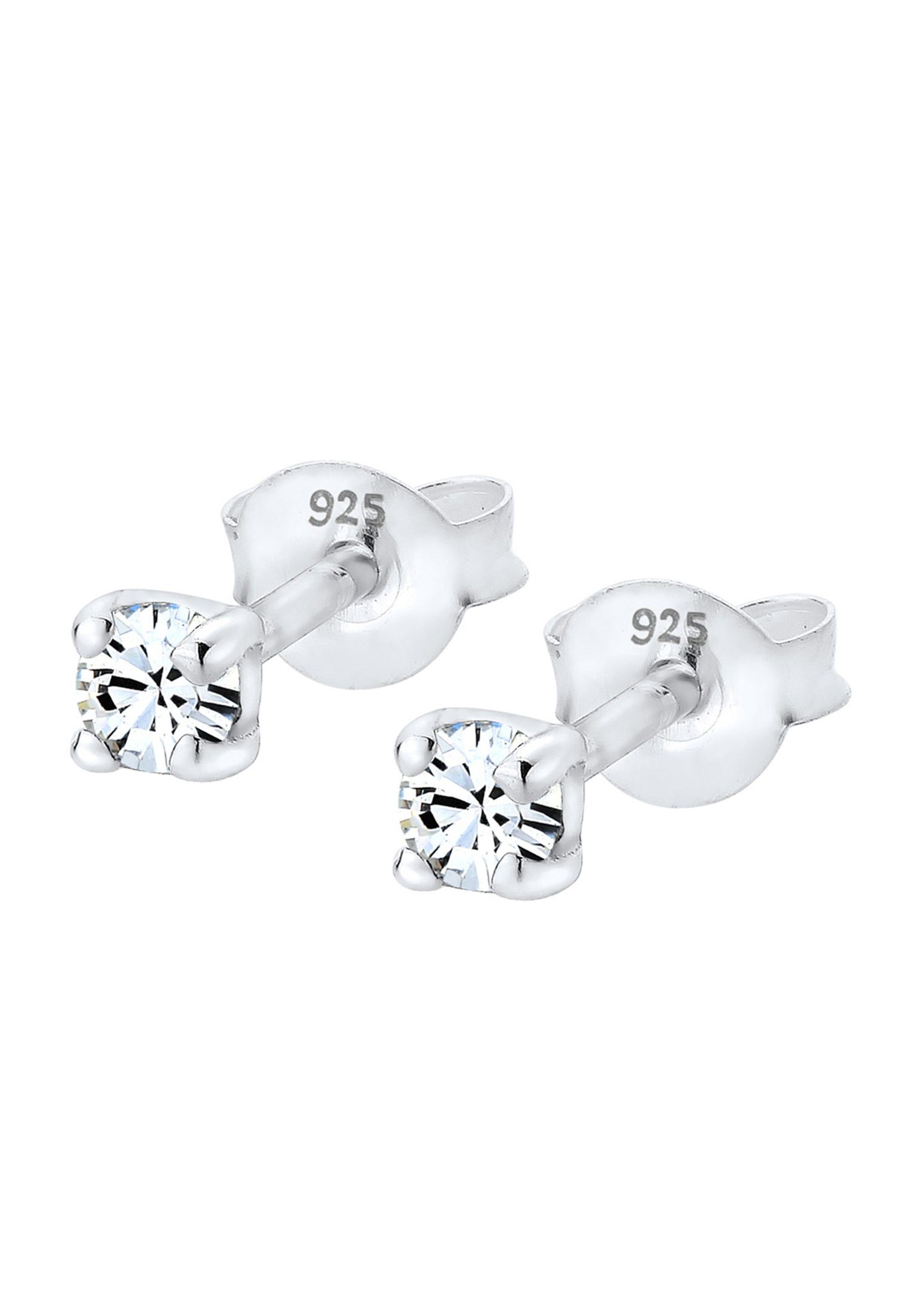 Elli Paar Ohrstecker Kristalle Funkelnd 925 Silber