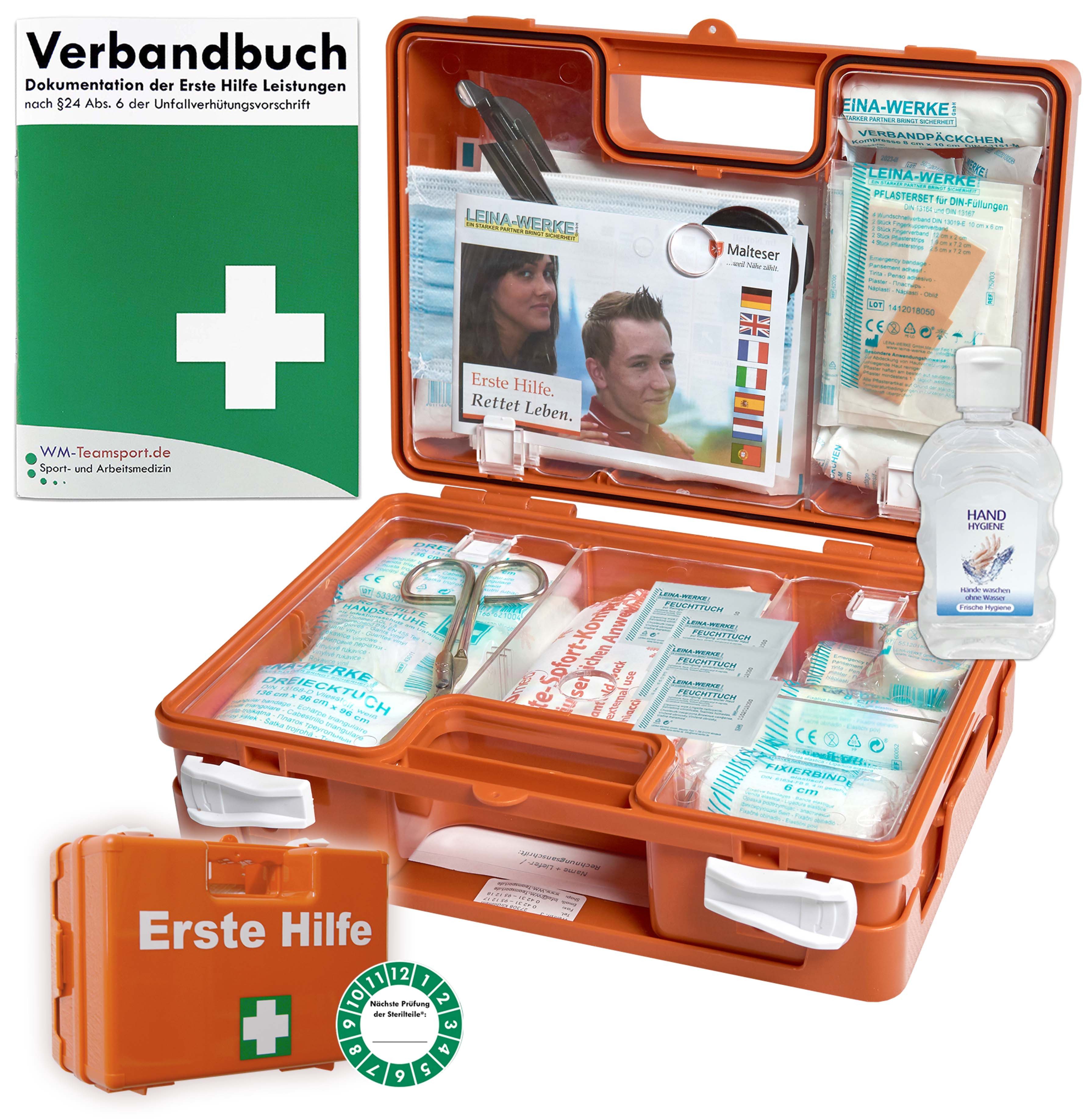 WM-Teamsport Erste-Hilfe-Koffer Erste-Hilfe-Koffer M1 – DIN 13157 + Hygiene-Gel
