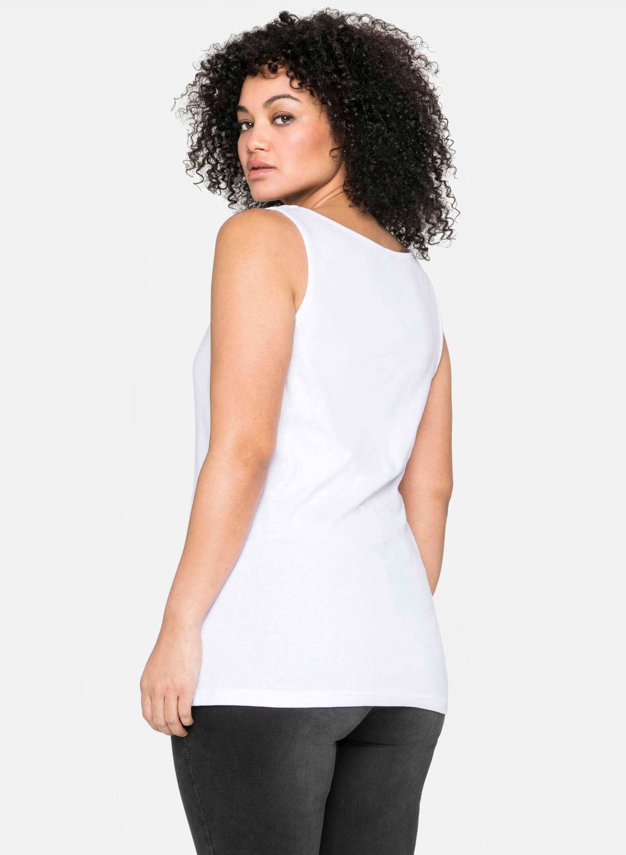 Sheego Shirttop Tanktop Ärmellos günstig online kaufen