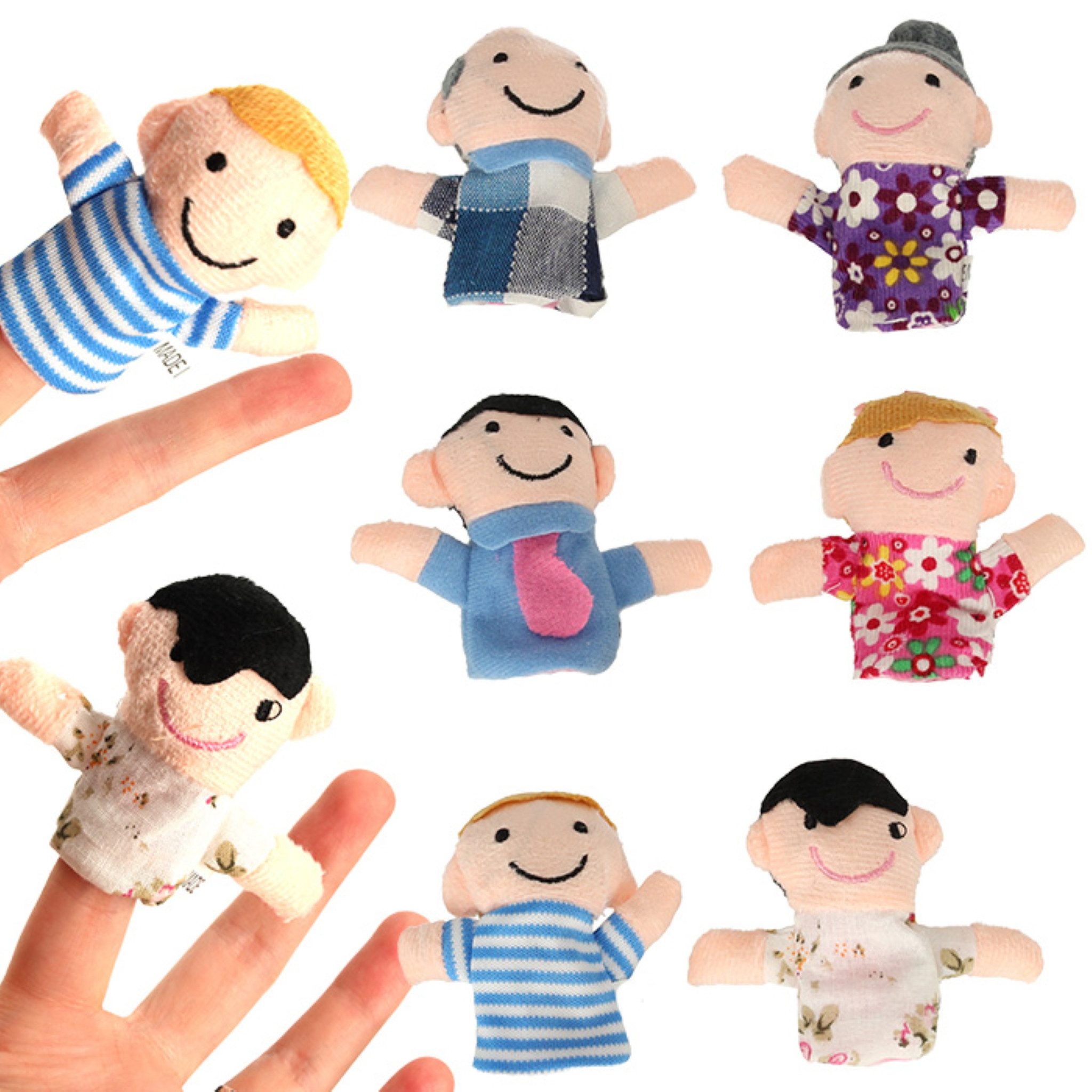Ikonka Fingerpuppe Fingerpuppen Familie – 6-teiliges Set für kreatives Spie günstig online kaufen