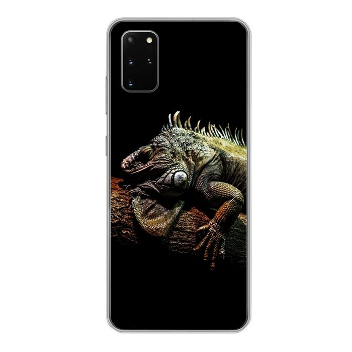 MuchoWow Handyhülle Tier - Zweig - Schwarz Phone Case Handyhülle Samsung Galaxy S20 Plus Silikon Schutzhülle