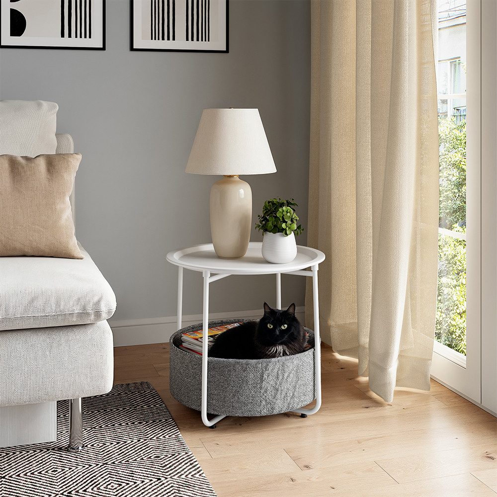 Vicco Couchtisch Liva, Weiß, 47 x 50 cm günstig online kaufen