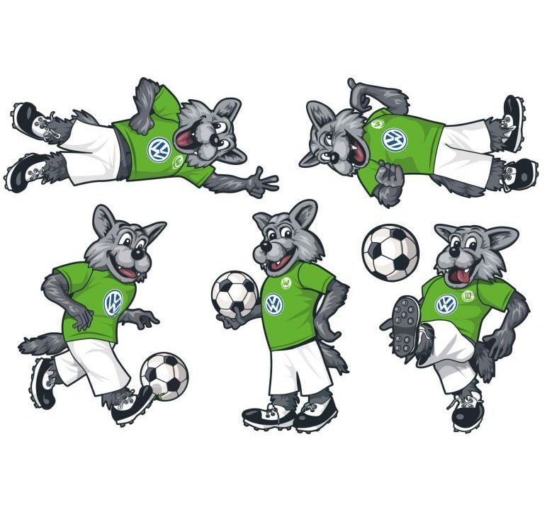 Wall-Art Wandtattoo VfL Wolfsburg Wölfi Set (1 St)