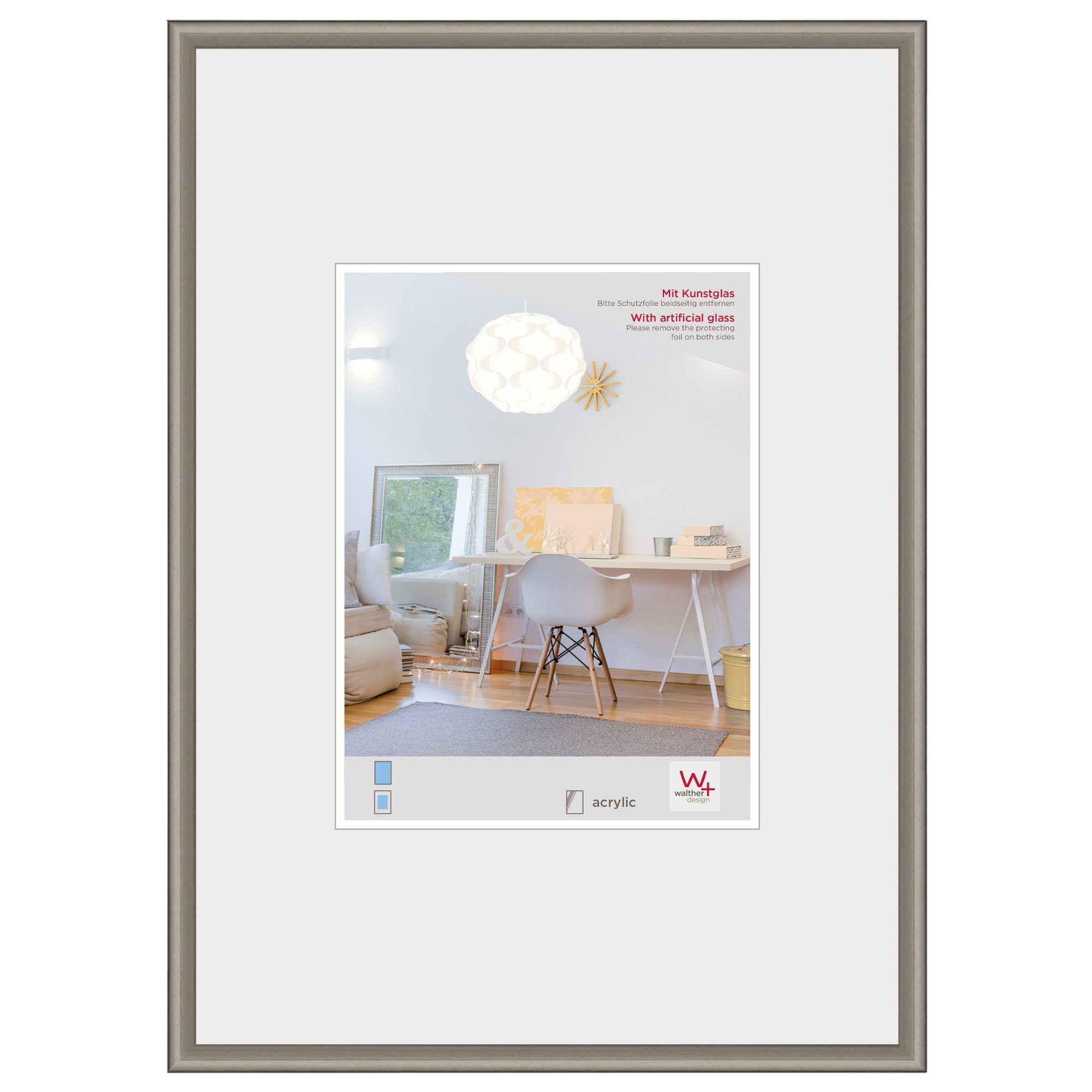 Walther Design Bilderrahmen New Lifestyle mit Kunstglas