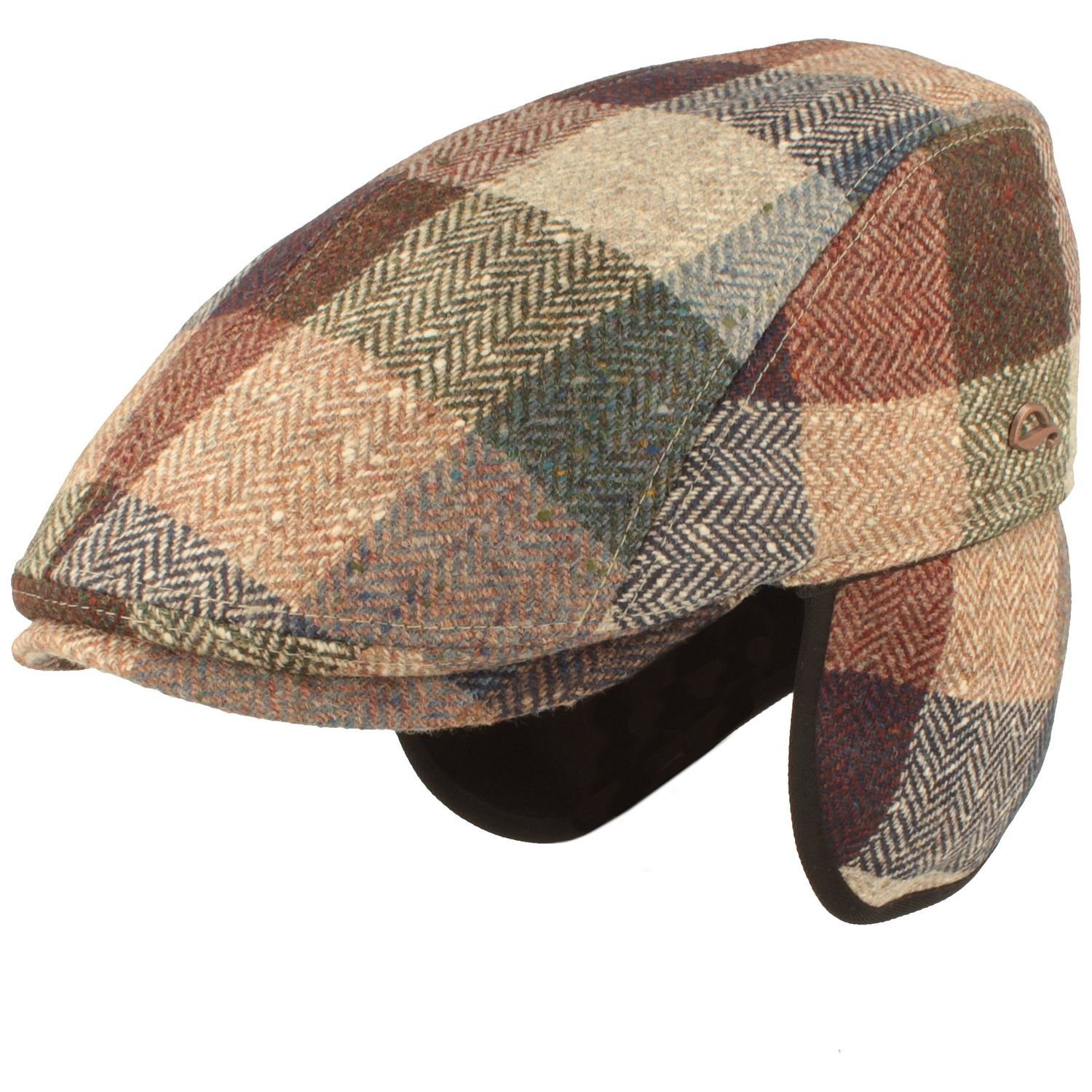 Göttmann Schiebermütze Jackson Patchwork Fischgrät Ohrenschutz günstig online kaufen