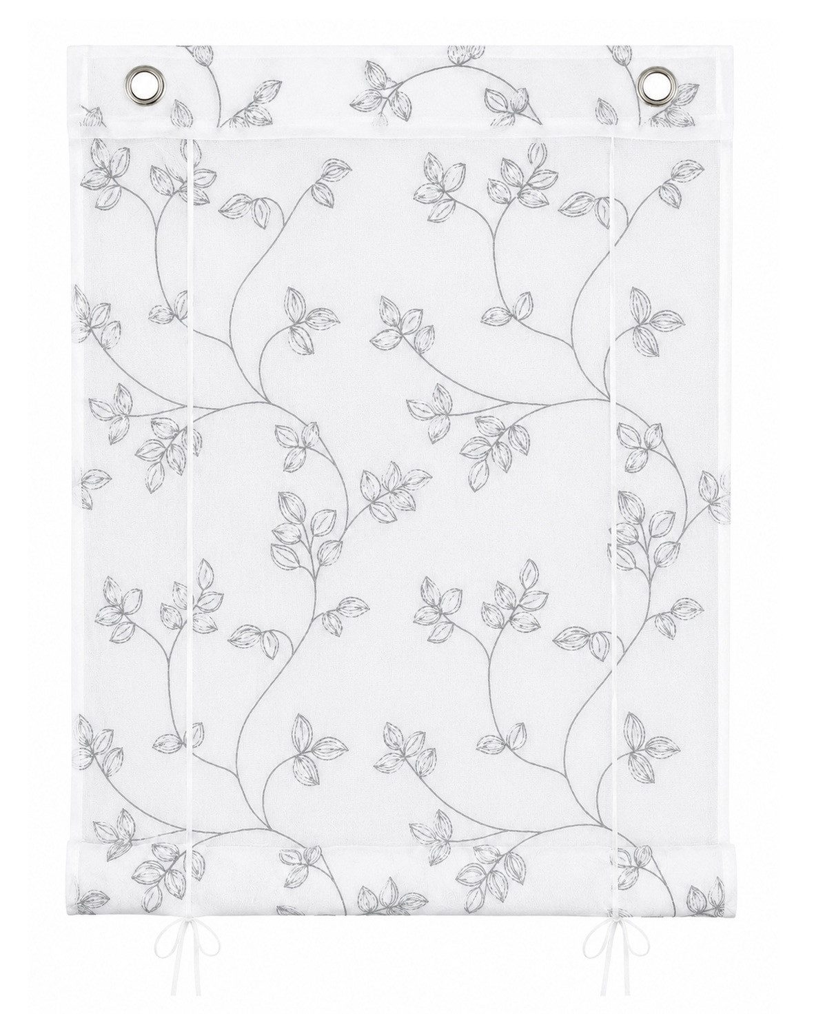 Clever-Kauf-24 Raffrollo Ösenrollo Dolly grau, mit Ösen