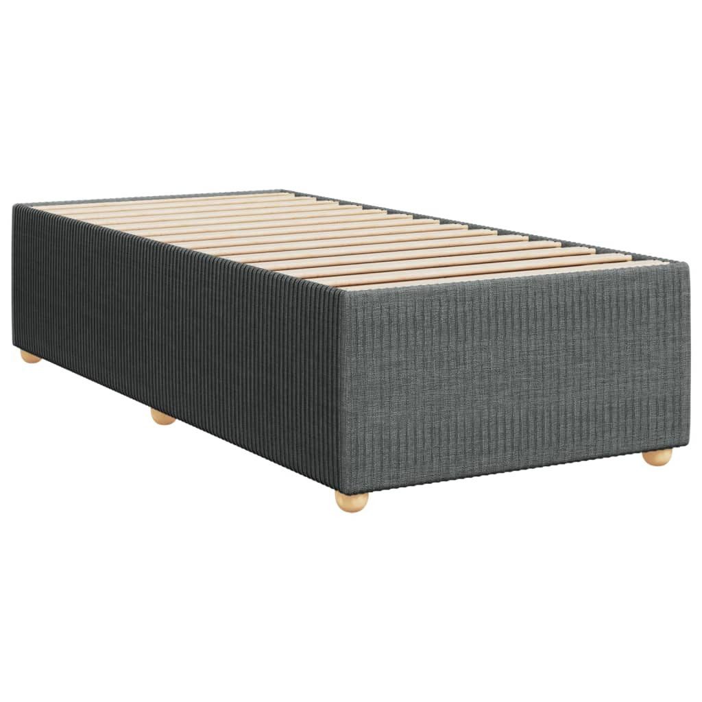 vidaXL Bett Bettgestell Dunkelgrau Stoff