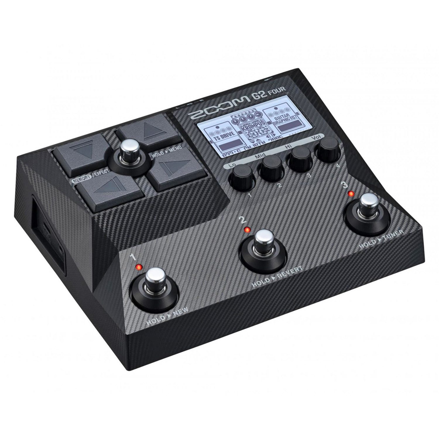 Zoom Audio E-Gitarre Zoom G2 Four Multi-Effekt-Gerät + Bonus In-Ear Kopfhörer, Multi-Effektgerät, 1-St., Multi-Effektgerät, Multi-Layer-IR-Technologie