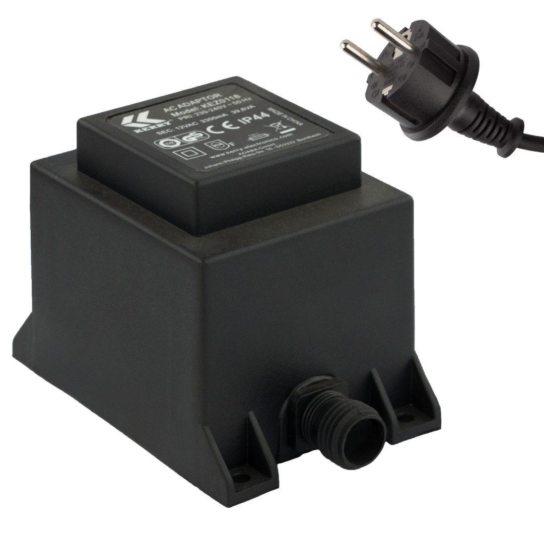 KERRY 12V 39,6VA/39,6W Trafo/Transformator AC/AC IP44 LEDBeleuchtung kez0118 LED Trafo