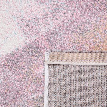 Teppich Mero 107, Paco Home, rechteckig, Höhe: 16 mm, Kurzflor, modernes Design, Pastell-Farben, melierte Used-Optik