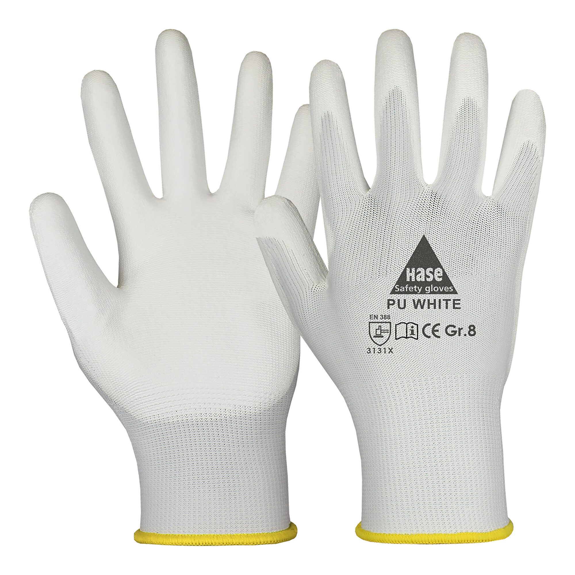 Hase Universal Hase Montagehandschuhe Weiß Größe 7, Polyester 10 Stk