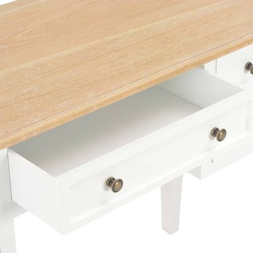 furnicato Schreibtisch Weiß 109,5 x 45 x 77,5 cm Holz