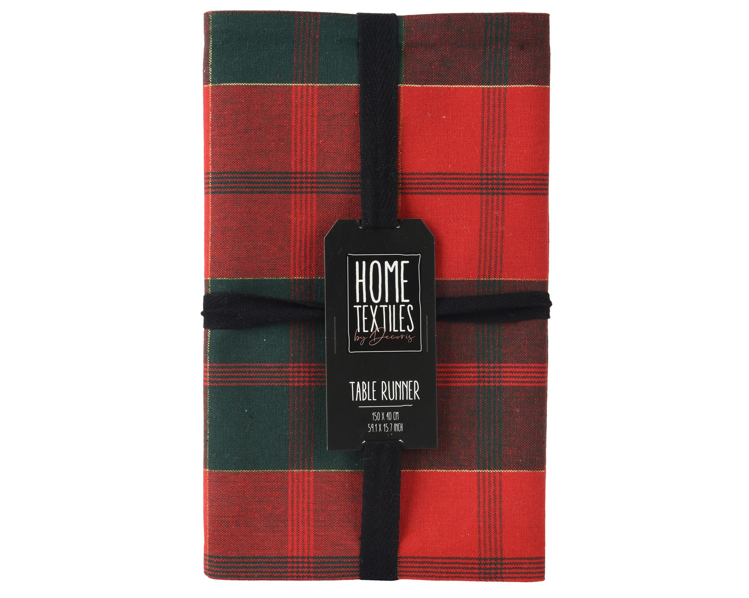 Kaemingk Tischläufer, Tischläufer Baumwolle 30cm x 1,5m mit Schottenkaro Mu günstig online kaufen