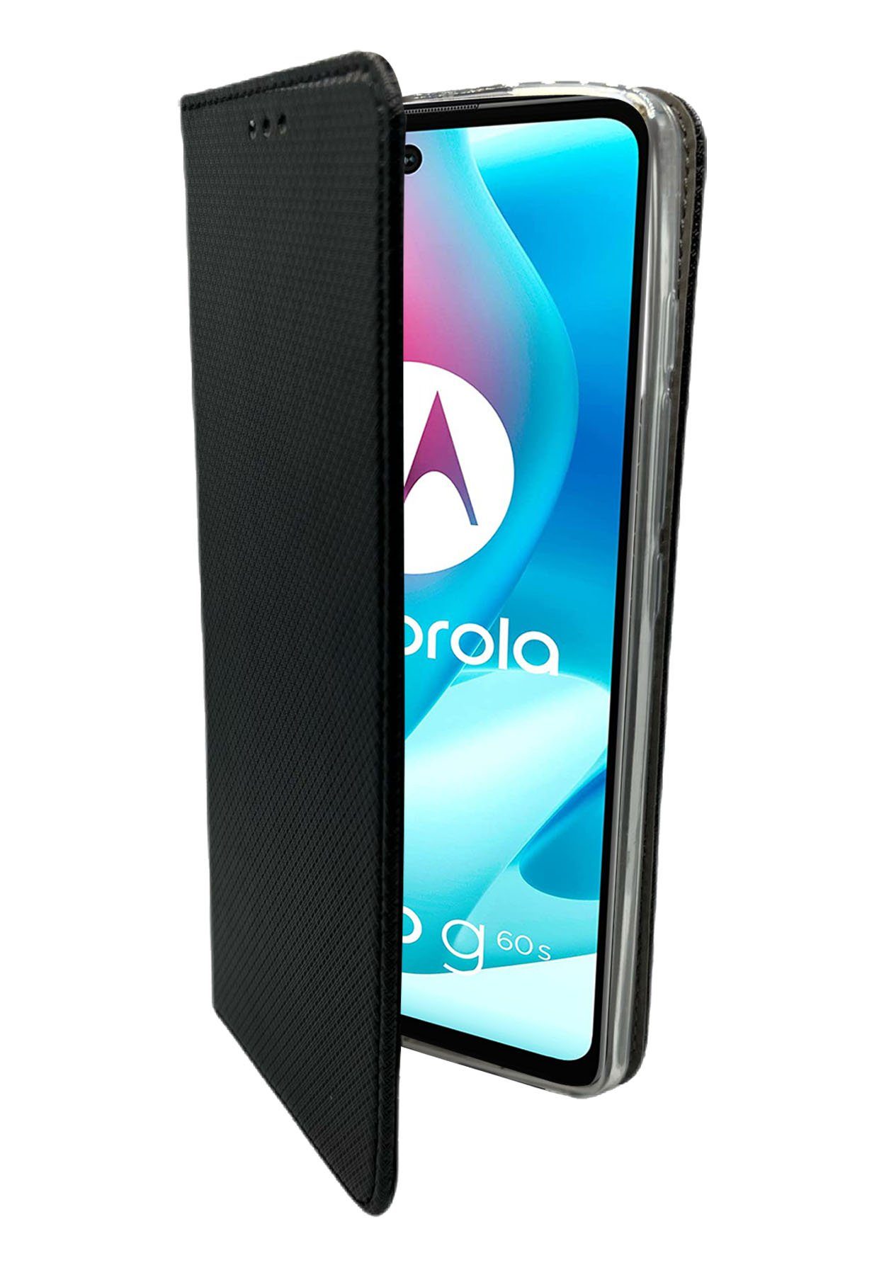 cofi1453 Handyhülle Elegante Buch-Tasche Hülle Smart Magnet für MOTOROLA MOTO G60 Leder Op, Kunstleder Schutzhülle Handy Wallet Case Cover mit Kartenfächern, Stan