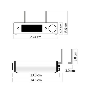 Nubert nuConnect ampX Vollverstärker (Anzahl Kanäle: 2, 220 W, Wide Sound, 2x 130 W, X-Room Calibration, Stereo Vollverstärker)